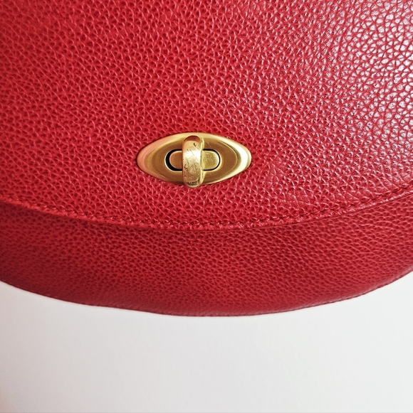 Vintage Coach Madison Carlyle Red And Gold 4401 Crossvofy Bag - Picture 4 of 9